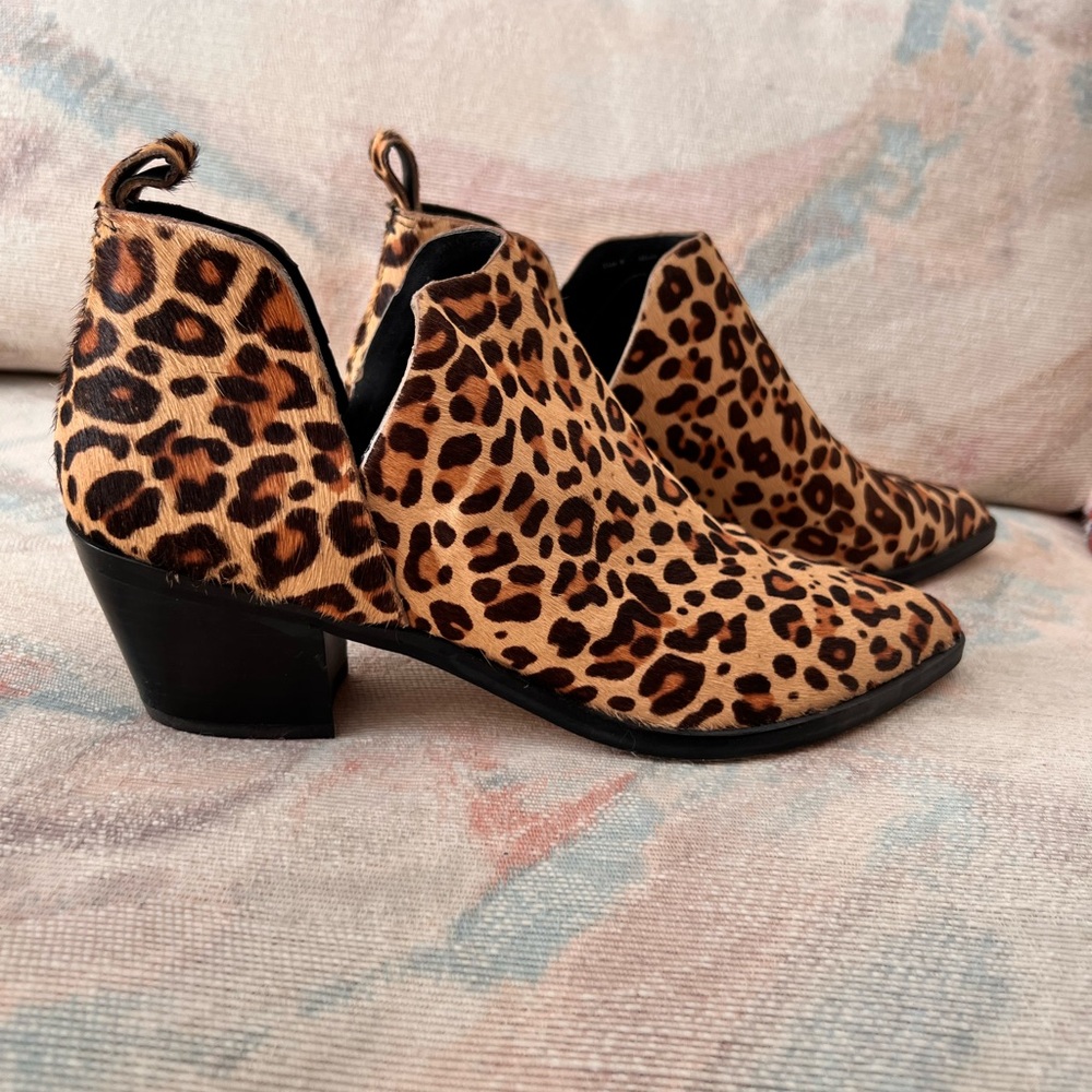 Dolce Vita Leopard Print Chelsea Boots